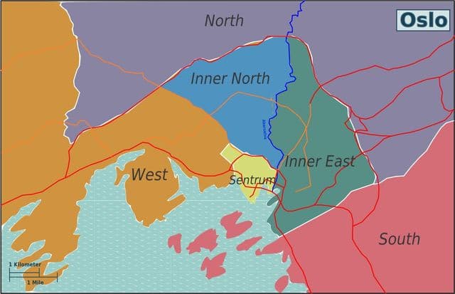 オスロ地区マップ